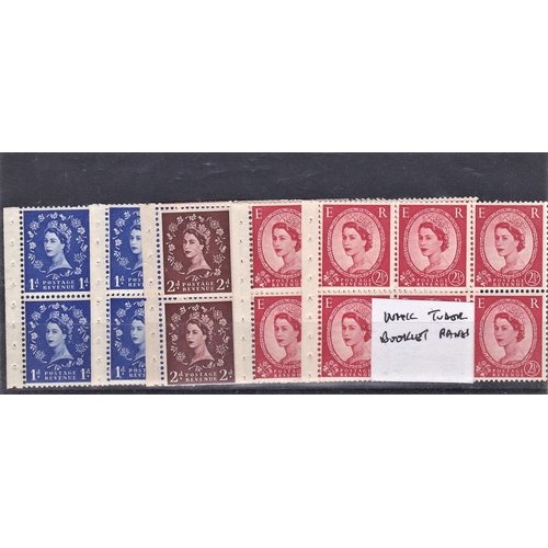 497 - Great Britain 155-58 Tudor Crown u/m Mint Booklet panes of six 1d (2), 2d and 2 1/d (2)