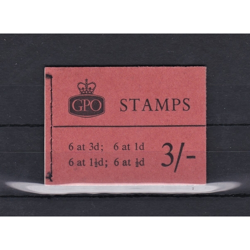 504 - Great Britain 1960 March 3/- Graphite booklet, fine. SG M20g. Cat £375 scarce