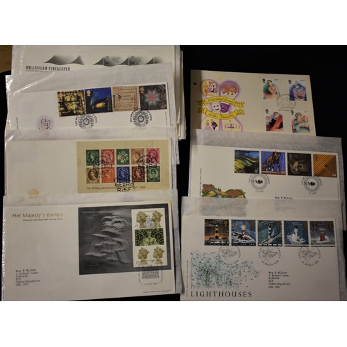 267 - Great Britain (FDC's) 1990's to 2008, good batch with attractive cancels (46)