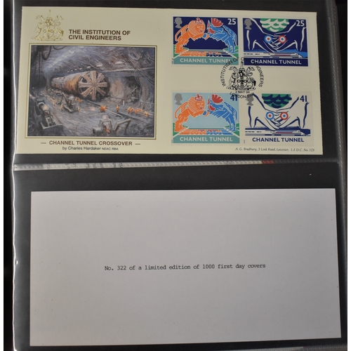 549 - Great Britain (FDC's) 1994-1996, A collection in an album, mostly with P.O. Alternative handstamps, ... 