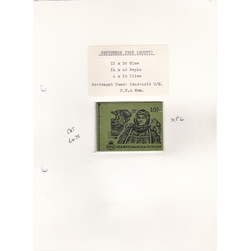 546 - Great Britain (Booklets) 1968-70 10/- Booklets, nine different and £1 Cooks. Cat £70+ (10 in total)