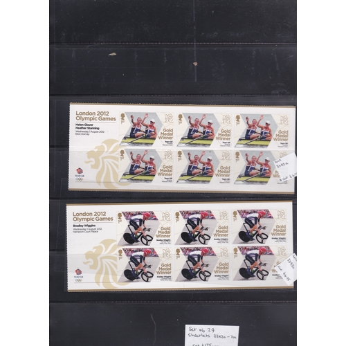 534 - Great Britain 2012 Olympic Gold Medal Winners - a set of 29 Sheetlets SG 3342a-337a, u/m mint. Cat £... 