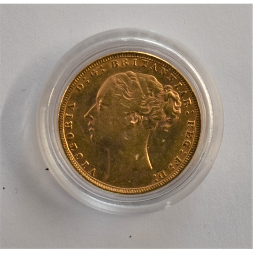 22 - Gold 1872 Victoria Sovereign, GVF