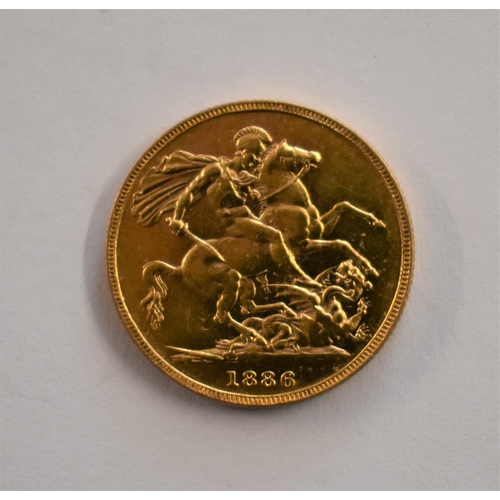 29 - Gold 1886M Victoria Sovereign, EF