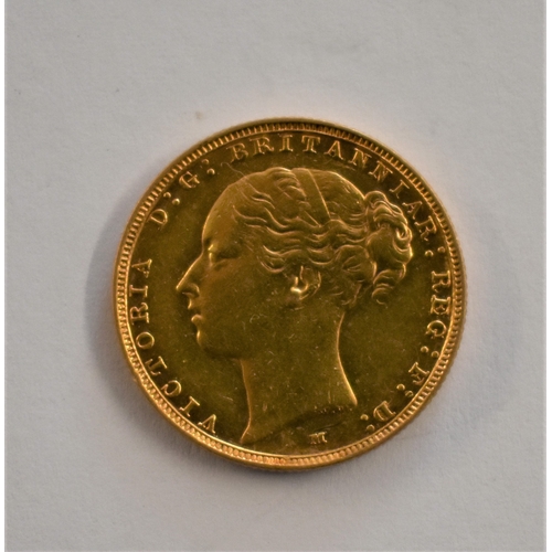 29 - Gold 1886M Victoria Sovereign, EF