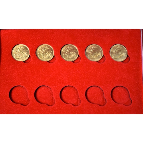 3 - Gold Half Sovereigns (5) dated 1896