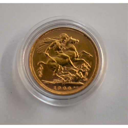 42 - Gold 1900 Victoria old Head Sovereign, GEF