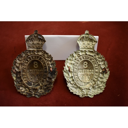 102 - The King's Liverpool Regiment (8th Scottish Volunteer Battalion) Officers Glengarry/ Pouch Badges (t... 