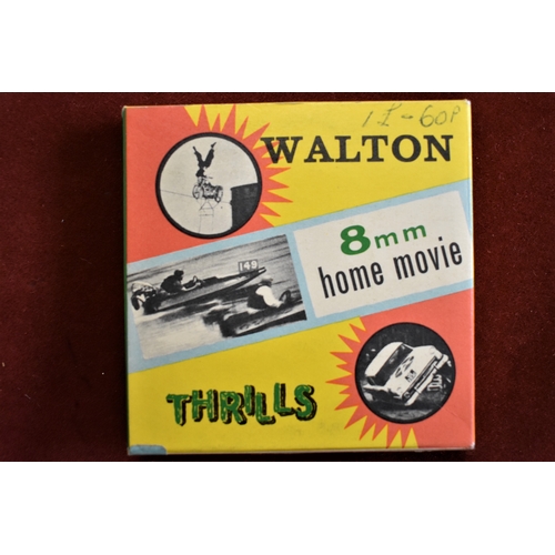 492 - Stock Car Racing Cine Film Std 8mm B/W Film Reel made by Walton 8 Home Movies