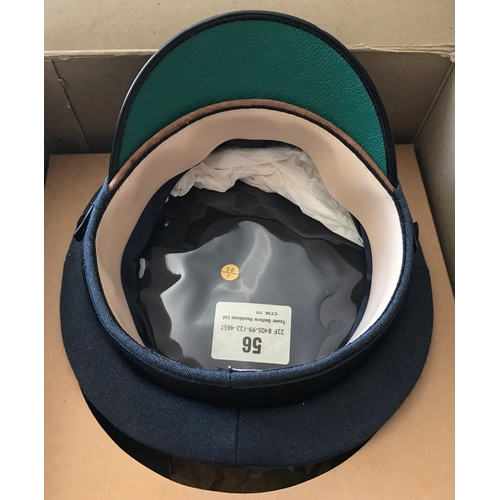 149 - British RAF EIIR Cap, made by Tower Uniform Headdress. Size 56 in box of purchase. A good item