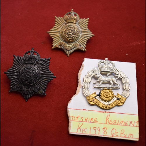 170 - Hampshire Regiment WWII Cap Badge (Gilding-metal), two lugs. K&K: 1961-Hampshire Regiment Officers W... 