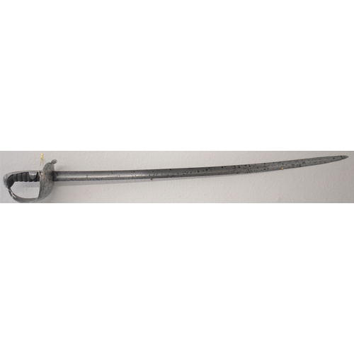 2 - 1821 pattern heavy cavalry trooper's sword, with big 35.5 inch blade. The blade is in good condition... 