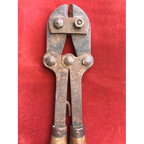 213 - British WWI Wolseley 1916 wire cutters, This example has wooden handles and a loop for attaching to ... 