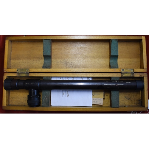 26 - WWII Aldis gun sighting telescope It comes in its original fitted wooden case The top the box reads ... 