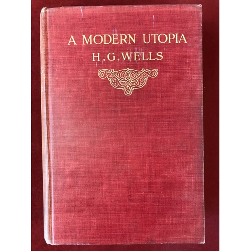 346 - A Modern Utopia First edition 1905, no D/W, faded spine