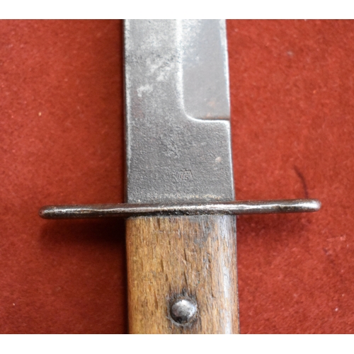 4 - German WWII Luftwaffe Kampfmesser Boot Knife Trench Dagger, with makers mark on the blade.