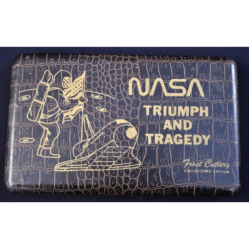 53 - Frost Cutlery NASA Triumph & Tragedy Knife Set, limited Edition No. 183. First man on the Moon and t... 