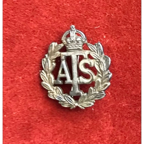 60 - Auxiliary Territorial Service WWII British Sweetheart badge, made from silver, numbered '11053'. Sca... 