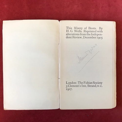 349 - This Misery of Boots First edition, spine loose 1907