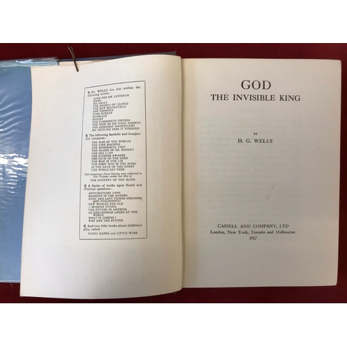 368 - God the Invisible King First Edition with D/W selotape marks to wrapper, 1917