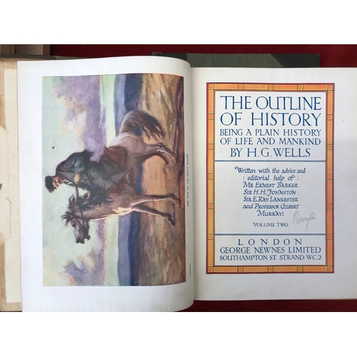 373 - The Outline of History 2 volumes  First edition very good condition. Also, original 24 part magazine... 