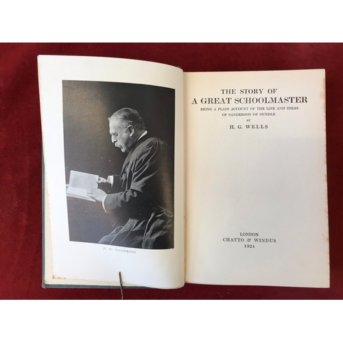 379 - The Story of a Great School Master First edition no D/W, cracked spine, 1924