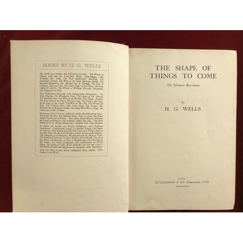 398 - The Shape of Things to Come First edition no D/W, 1933