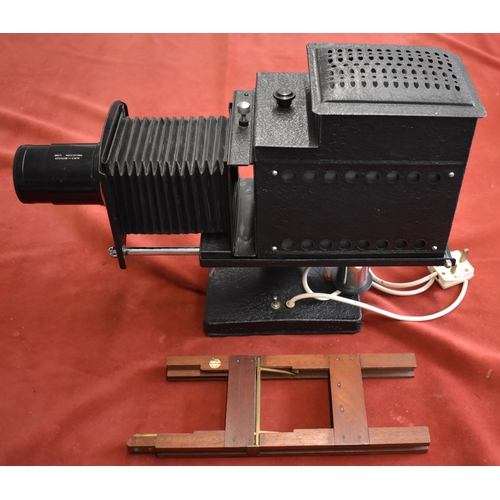 458 - Ensign Optiscope No.6 Lantern Slide Projector, fits 3 1/4x3 1/4 Inch slides. Aldis Uno Projector Len... 