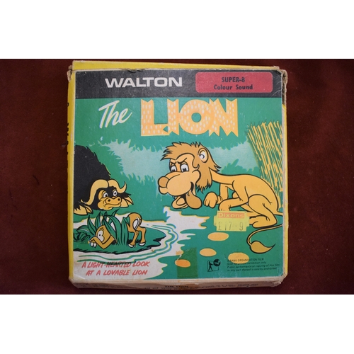 497 - The Lion Cartoon Cine Film Super 8mm in colour with sound, produced by Walton Film and made by Rank ... 