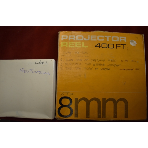 519 - Films on Reel Std 8mm Cine Film, one 400ft reel having Robin Hood of Sherwood Forest, Flintstones Th... 