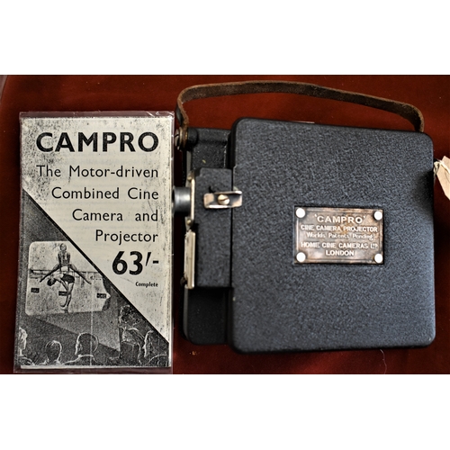 521 - Campro Cine Projector 9.5mm Film Movie Camera c.1935, The first Campro combined cine camera/projecto... 