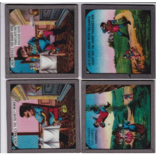 529 - Jack and the Beanstalk Magic Lantern Slides, complete set of (8) in good condition except for the fi... 