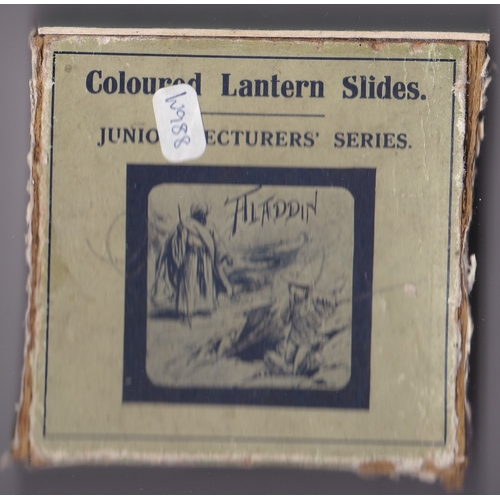 533 - Aladdin Magic Lantern Coloured Lantern Slides (Complete set of 8 with two extra slides) Aladdin is p... 