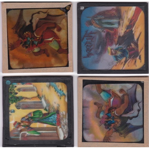 533 - Aladdin Magic Lantern Coloured Lantern Slides (Complete set of 8 with two extra slides) Aladdin is p... 