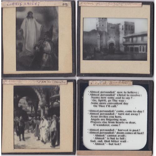 539 - The Story of the Bible and Religious Magic Lantern Slides (20) black and white slides including: Sam... 