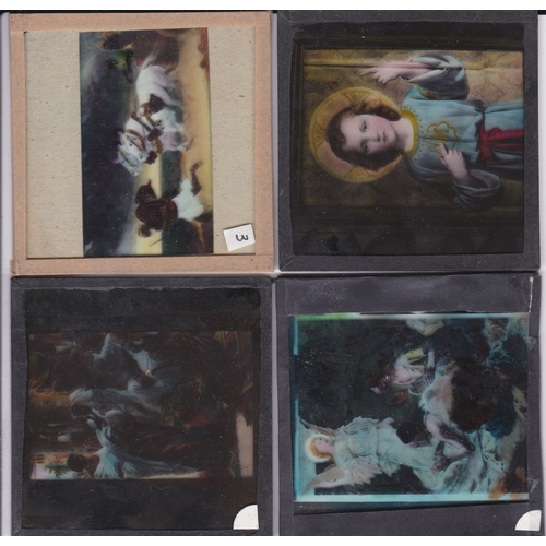 540 - Religious Magic Lantern Slides (12) colour slides including: Joseph's Father in Egypt, Moses, The Ch... 