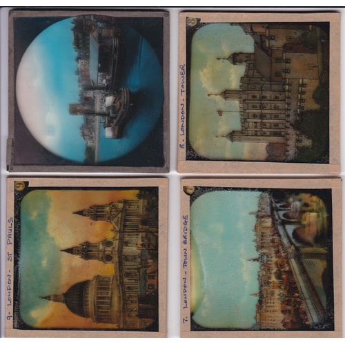 542 - Views of London Magic Lantern Coloured Lantern Slides (11 slides having two duplications), VIEWS OF ... 