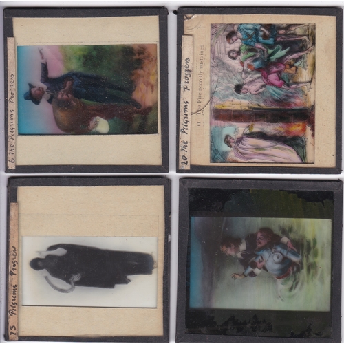 544 - Pilgrims Progress Magic Lantern Coloured Lantern Slides (9) with various mixed sets, a good mixed co... 