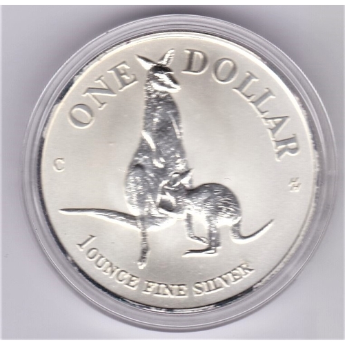 18 - Australia 1996 Silver proof dollar kangaroo and young