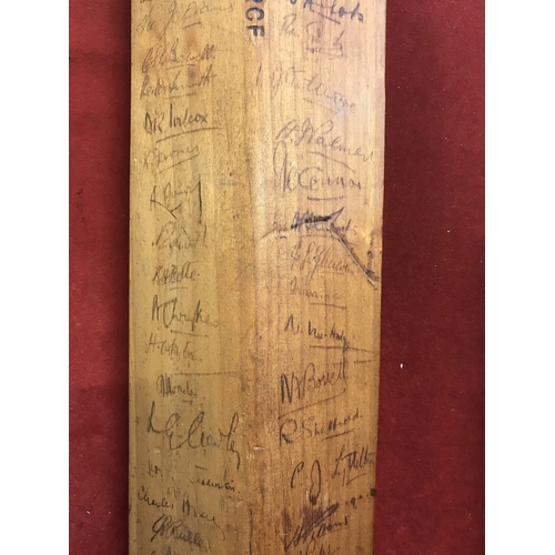 194 - Jack Hobbs bat. 1936 Harrow Force bat autographed J B Hobbs supplied by Jack Hobbs Ltd, Fleet Street... 