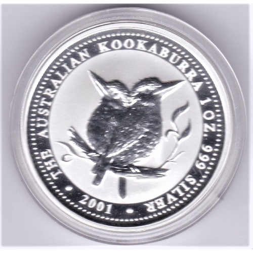 31 - Australia 2001 silver proof dollar kookaburras