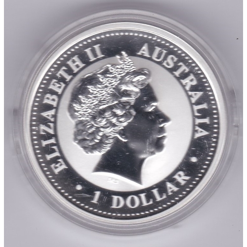 42 - Australia 2004 Silver dollar rev year of the monkey, KM 674