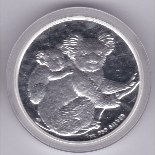 48 - Australia 2008 Silver dollar koala with baby on her back