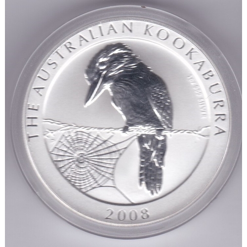 50 - Australia 2008 Silver dollar kookaburra and spider's web