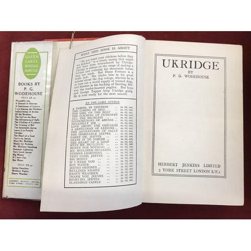 551 - Ukridge by P G Wodehouse 7th printing published by Herbet Jenkins with neatly repaired dust jacket