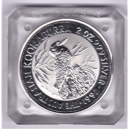 8 - Australia 1992 kookaburra Silver 2oz proof capsulated