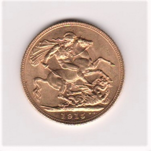 147 - 1915 Gold Sovereign AUNC