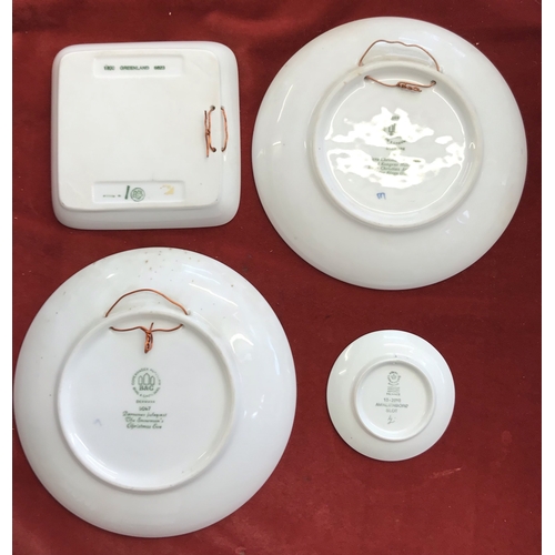 773 - Copenhagen Plates (2) and two other Danish porcelain items (total 4)