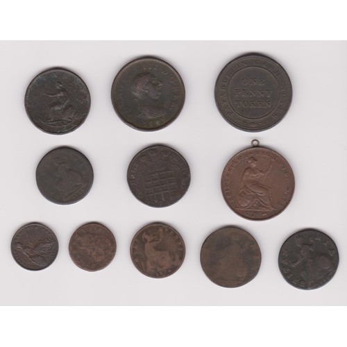 140 - A range of early British coffer, coins and ? (10)