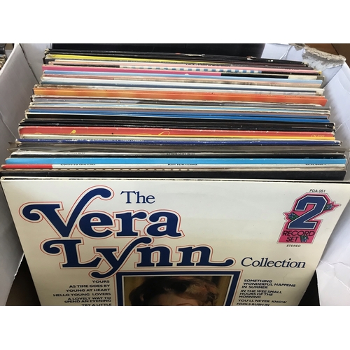 161 - Box of 100 approx. Vinyl LP records. Various artists, predominantly Easy Listening/male and female v... 